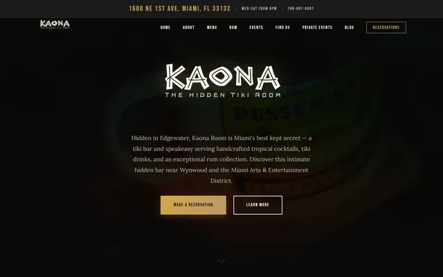 The Kaona Room website, built by Multitap